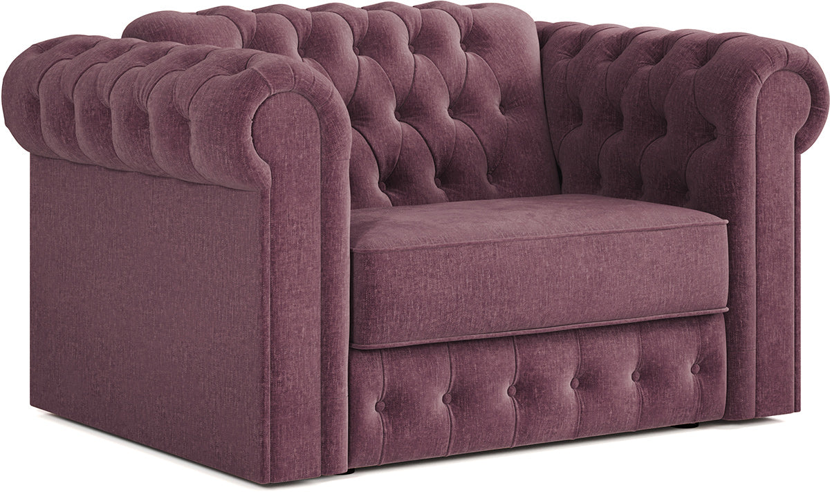 Jay-Be Chesterfield Snuggler with Deep e-Sprung™ Mattress CosyChenille-Mauve-Better Bed Company
