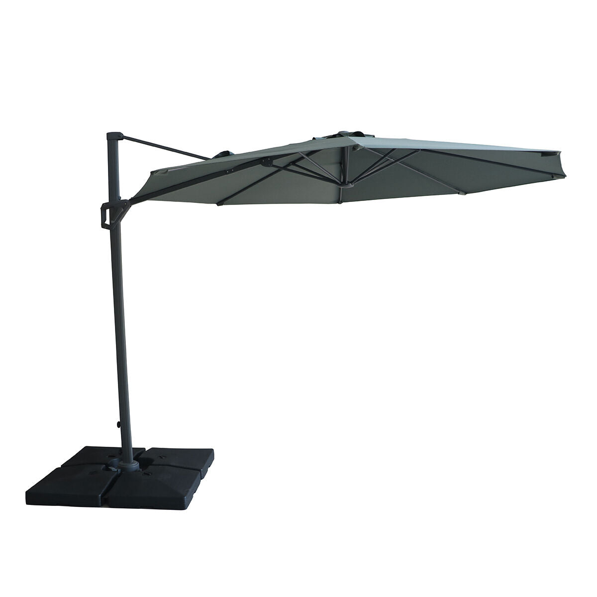 Maze Helios 3m Round Rotating Cantilever Parasol Green-Better Bed Company