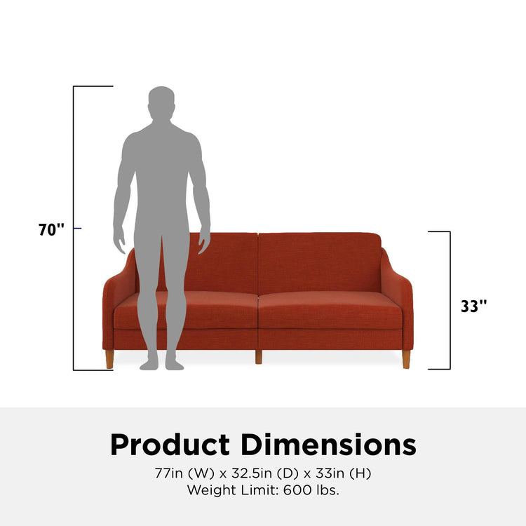 Dorel Home Jasper Sprung Sofa Bed Man With Sofa-Better Bed Company