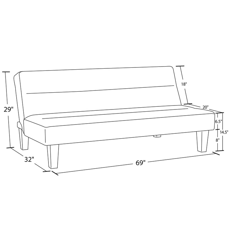 Dorel Home Kebo Futon Dimensions-Better Bed Company