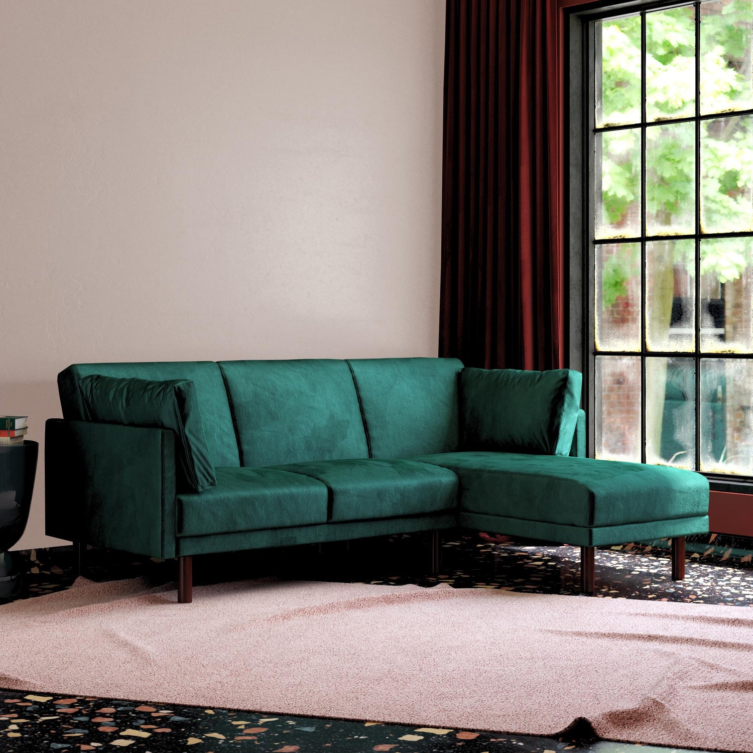 Dorel Home Clair Sprung Seat Sectional Sofa Bed-Better Bed Company