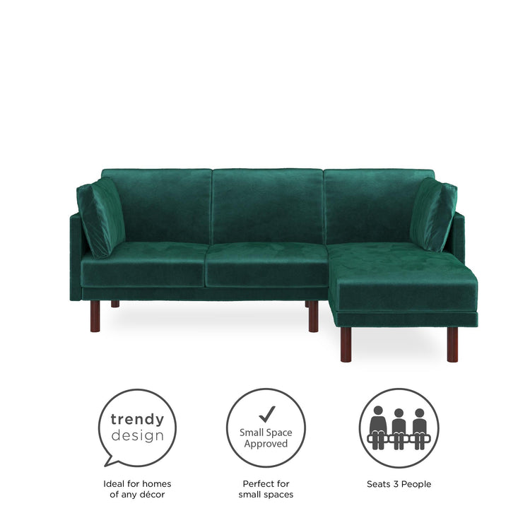 Dorel Home Clair Sprung Seat Sectional Sofa Bed Info-Better Bed Company