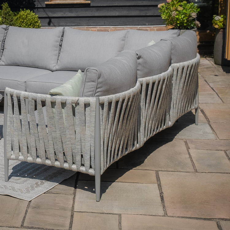 Maze Milan Rope Weave Small Corner With 2 Armchairs