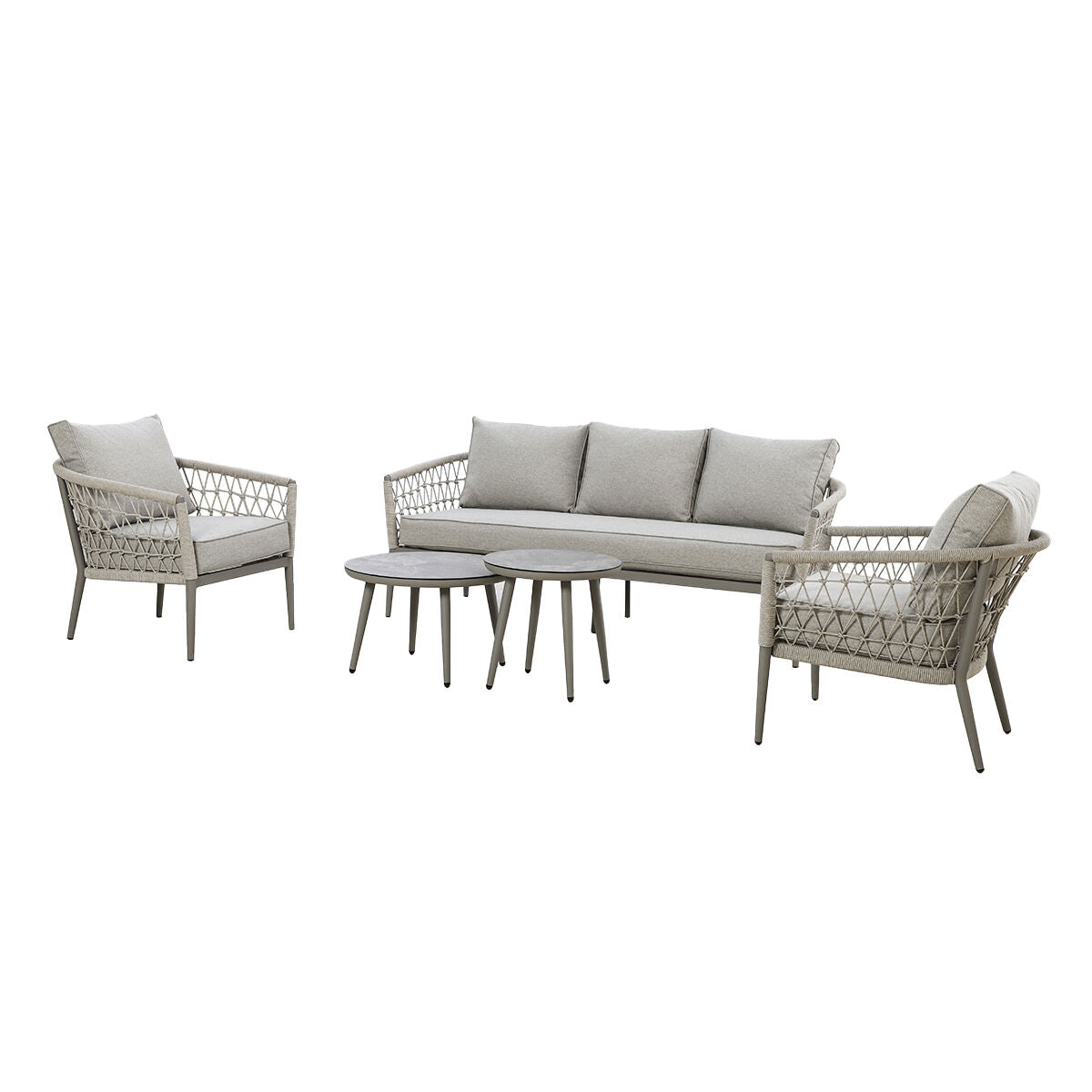 Maze Monaco Rope Weave 3 Seat Sofa Set-Better Bed Company