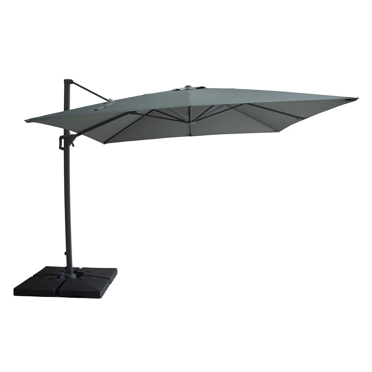 Maze Helios 3m x 3m Square Rotating Cantilever Parasol Oil Green-Better Bed Company