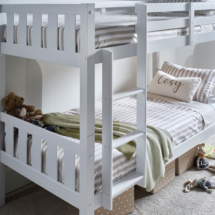 Bedmaster Icon Bunk Bed White Ladder Close Up-Better Bed Company