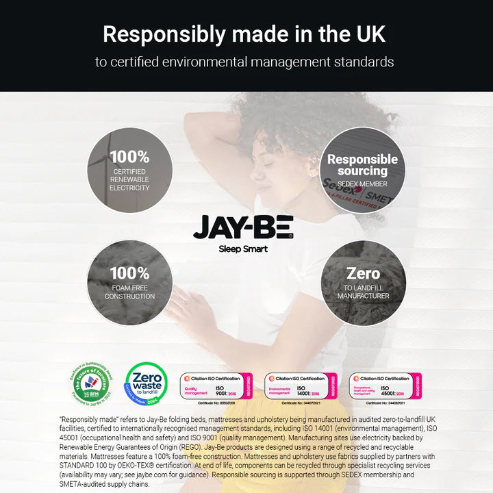 Jay-Be Truecore Firm Hybrid 2200 Pocket Mattress UK Made-Better Bed Company