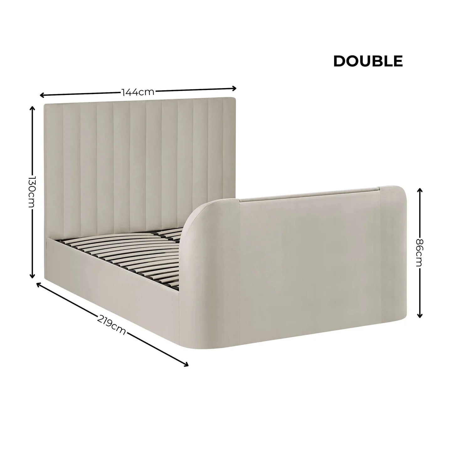 Julian Bowen Alana Side-Lift Ottoman TV Bed Double Size-Better Bed Company