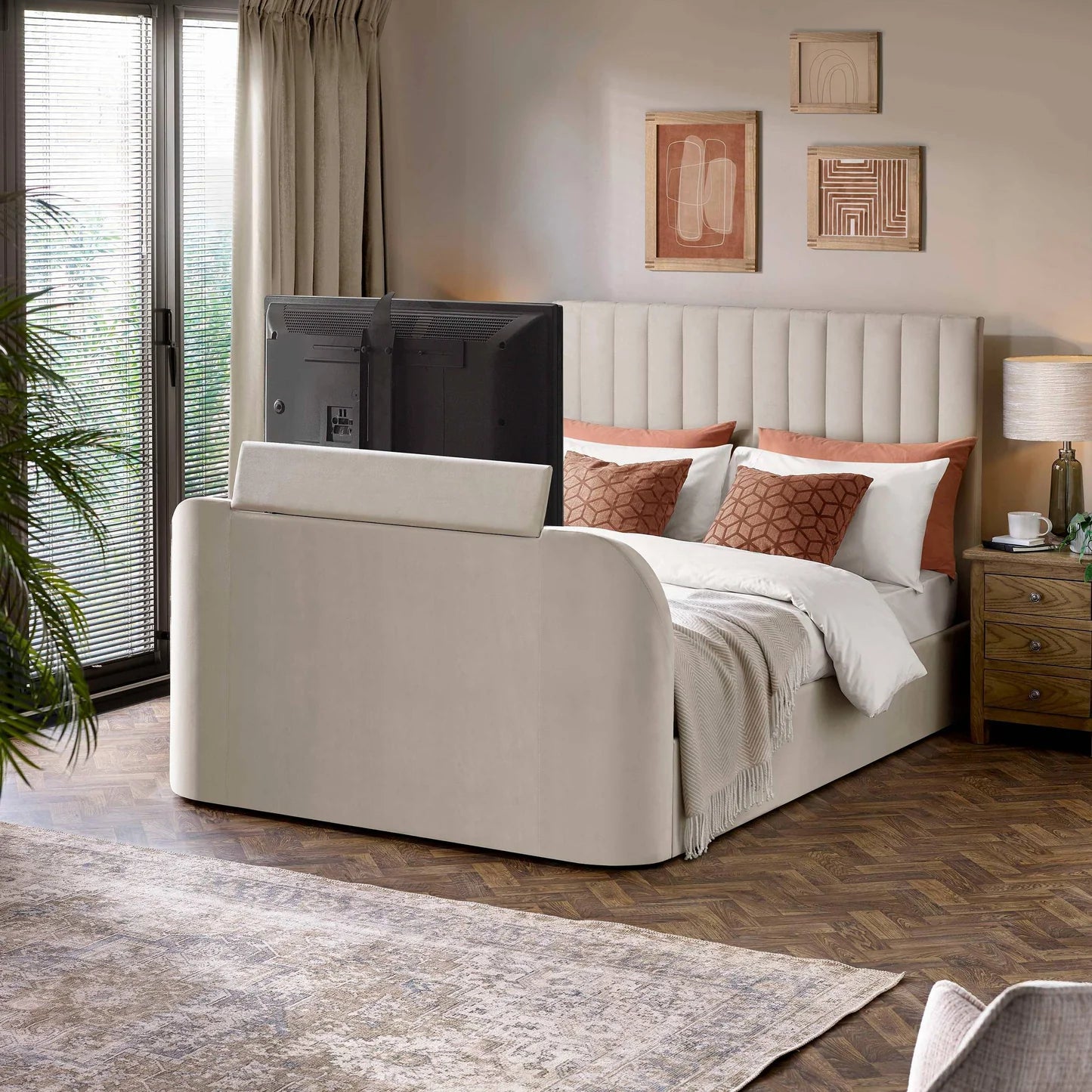 Julian Bowen Alana Side-Lift Ottoman TV Bed TV Up-Better Bed Company