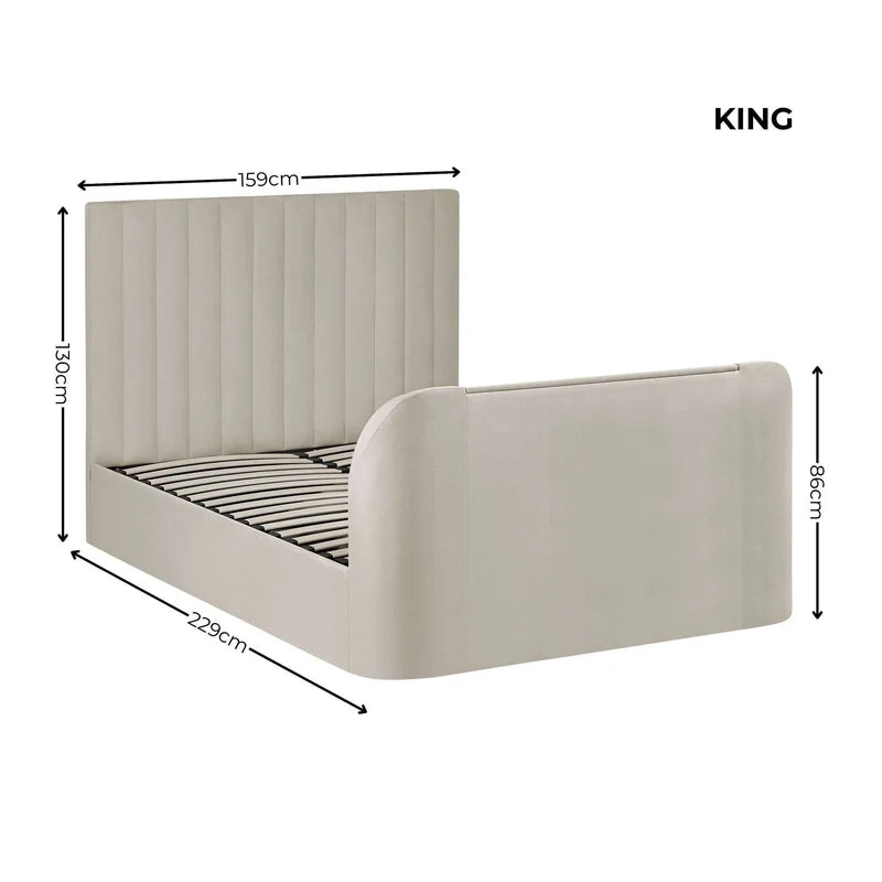 Julian Bowen Alana Side-Lift Ottoman TV Bed King Size Size-Better Bed Company
