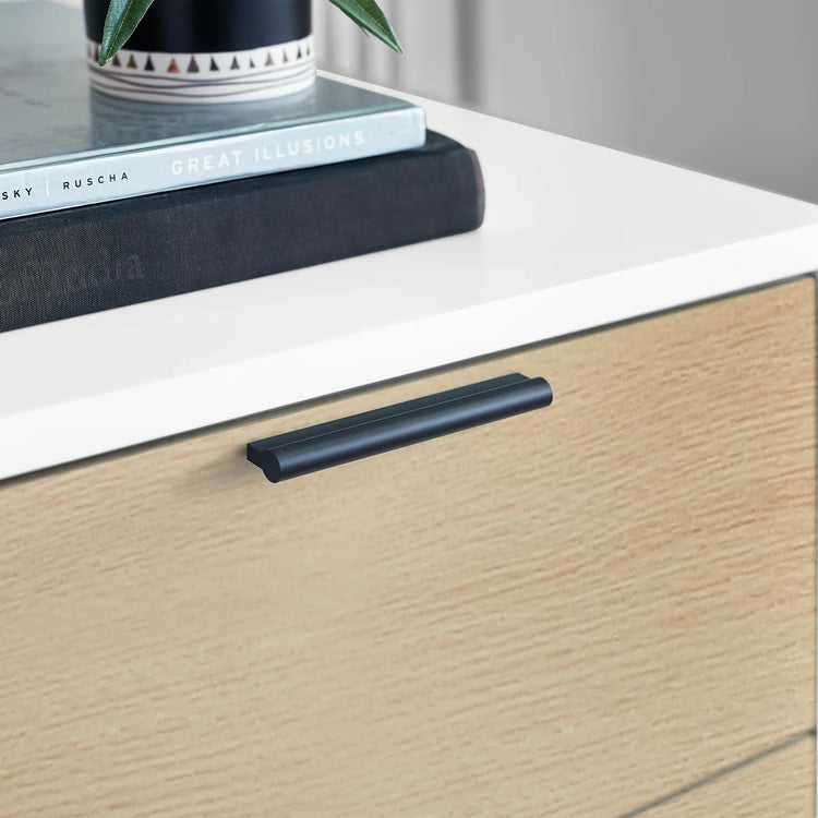 Julian Bowen Alba 2 Drawer Bedside-Oak-Better Bed Company