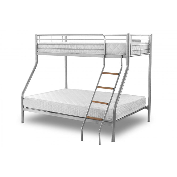Heartlands Alexa Triple Metal Bunk Bed Silver-Better Bed Company