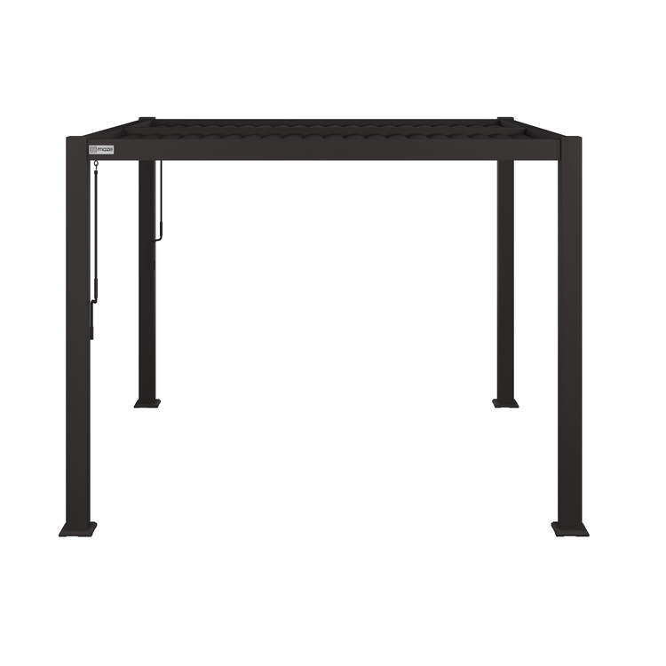 Maze Como Pergola Aluminium Square 30x30 Frame Only White Background From Side-Better Bed Company