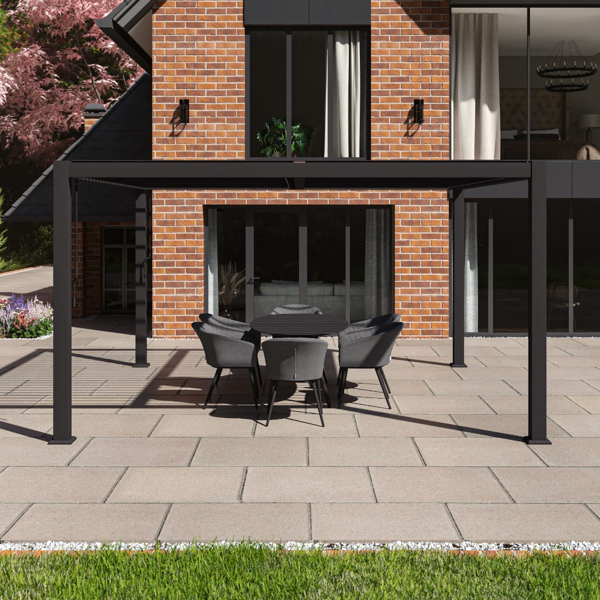 Maze Como Pergola Aluminium Square 40x40 Frame Only-Better Bed Company