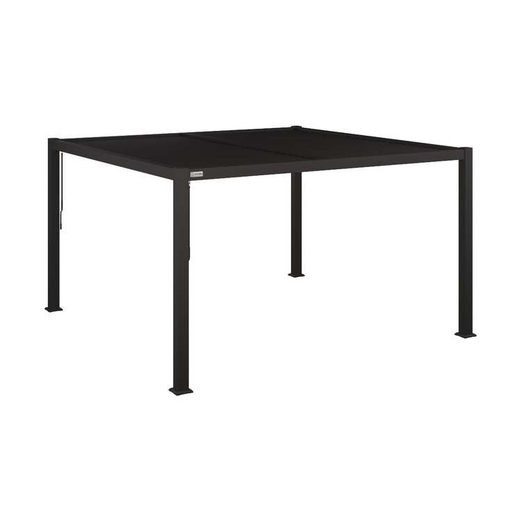 Maze Como Pergola Aluminium Square 40x40 Frame Only Black From Top-Better Bed Company