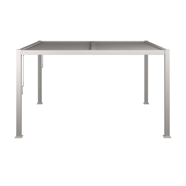 Maze Como Pergola Aluminium Square 40x40 Frame Only White From Side-Better Bed Company