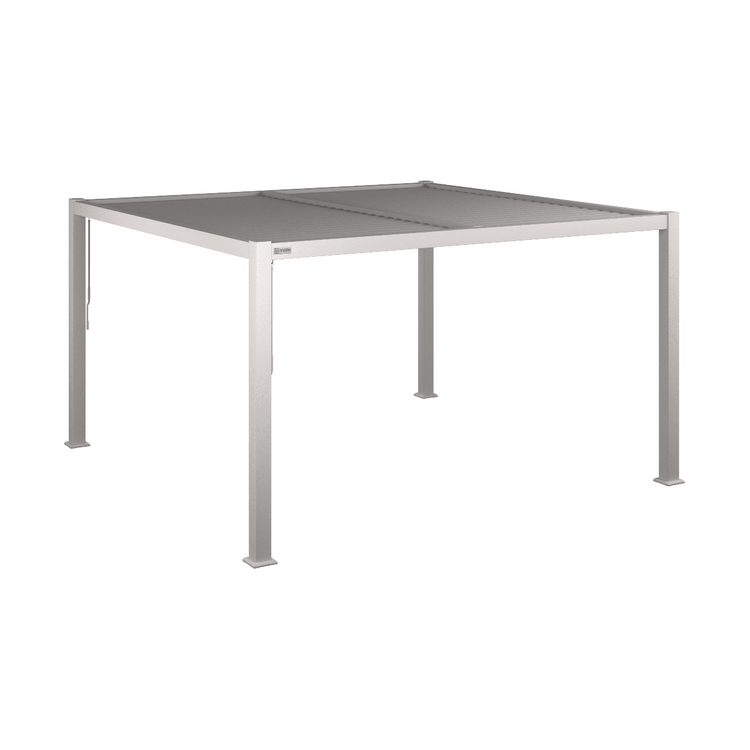 Maze Como Pergola Aluminium Square 40x40 Frame Only White From Top-Better Bed Company