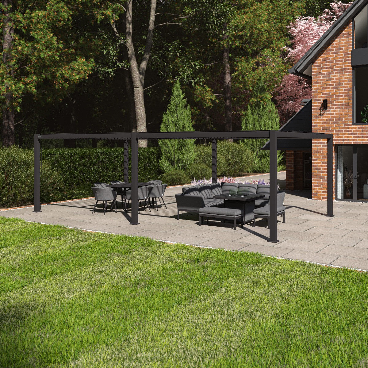 Maze Como Pergola Aluminium 78x40 Frame Only-Better Bed Company