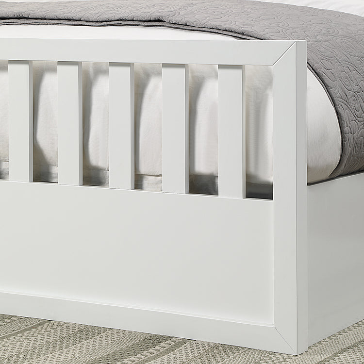 Flintshire Alyn Wooden Ottoman Bed-White-Better Bed Company