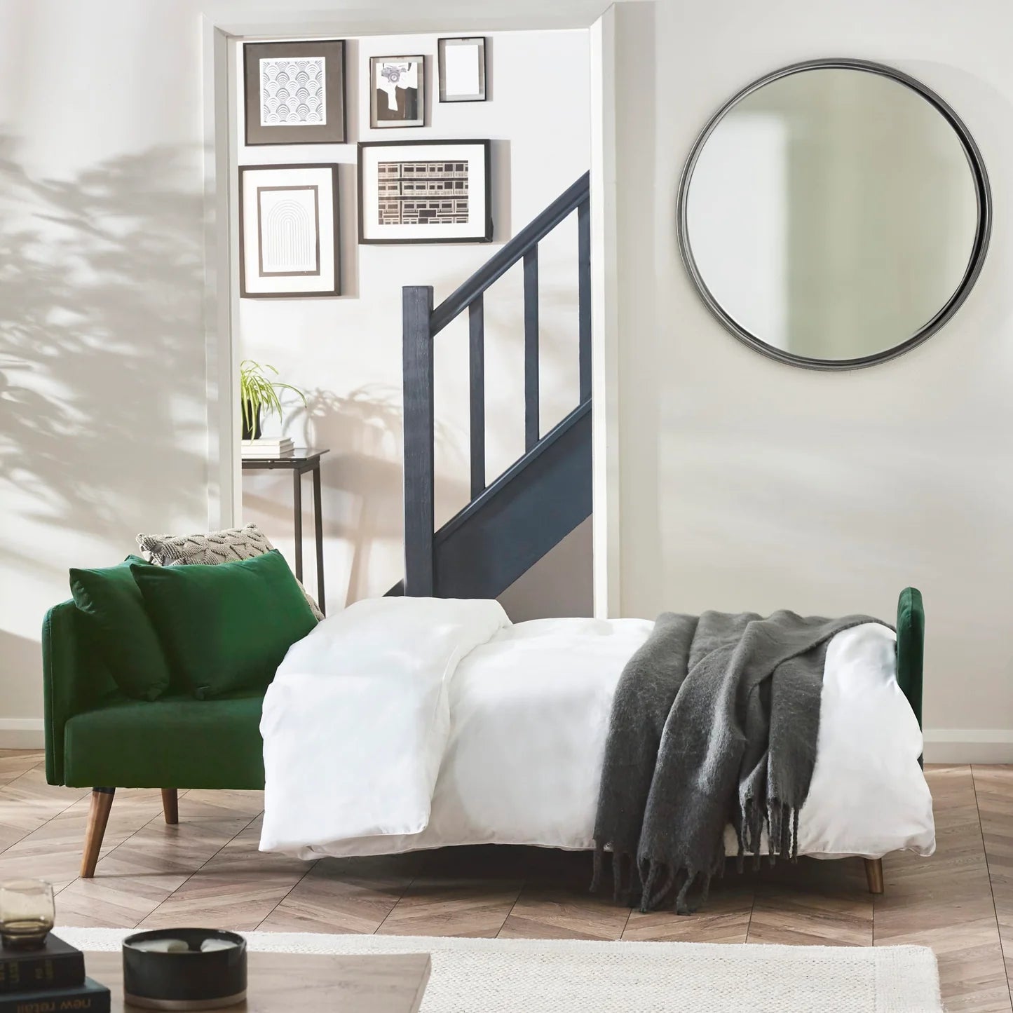 Julian Bowen Andi Sofabed Green Folded Down-Better Bed Company