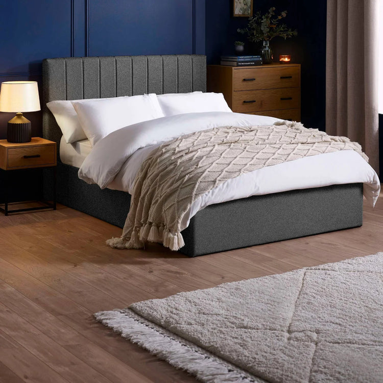 Julian Bowen Aylen Ottoman Bed Grey-Better Bed Company