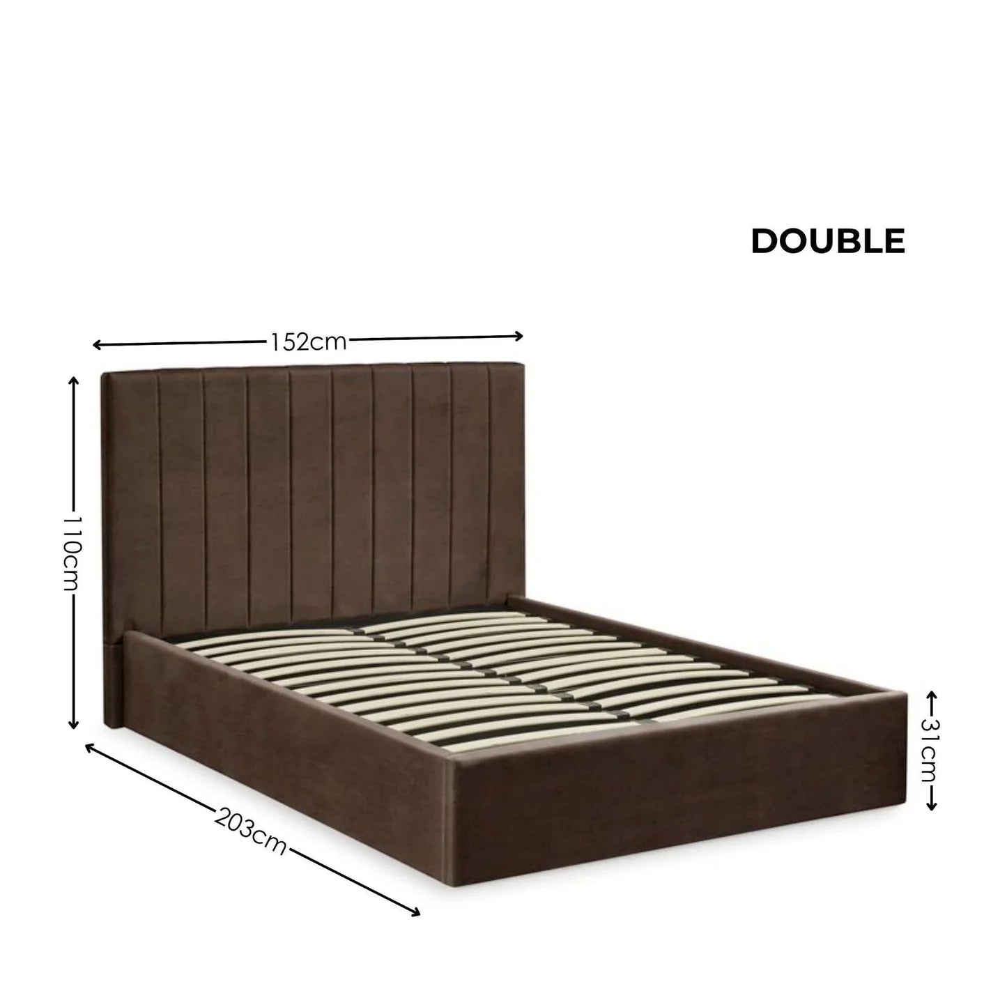 Julian Bowen Aylen Ottoman Bed Double Dimensions-Better Bed Company