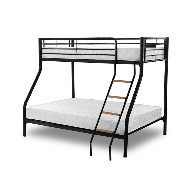 Heartlands Alexa Triple Metal Bunk Bed Black-Better Bed Company