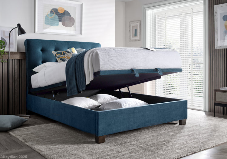 Kaydian Ashgrove Maskat Clay Ottoman Bed-Side Part Open-Better Bed Company