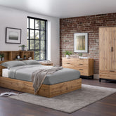 Urban Bookcase Ottoman Bed Oak-Better Bed Company