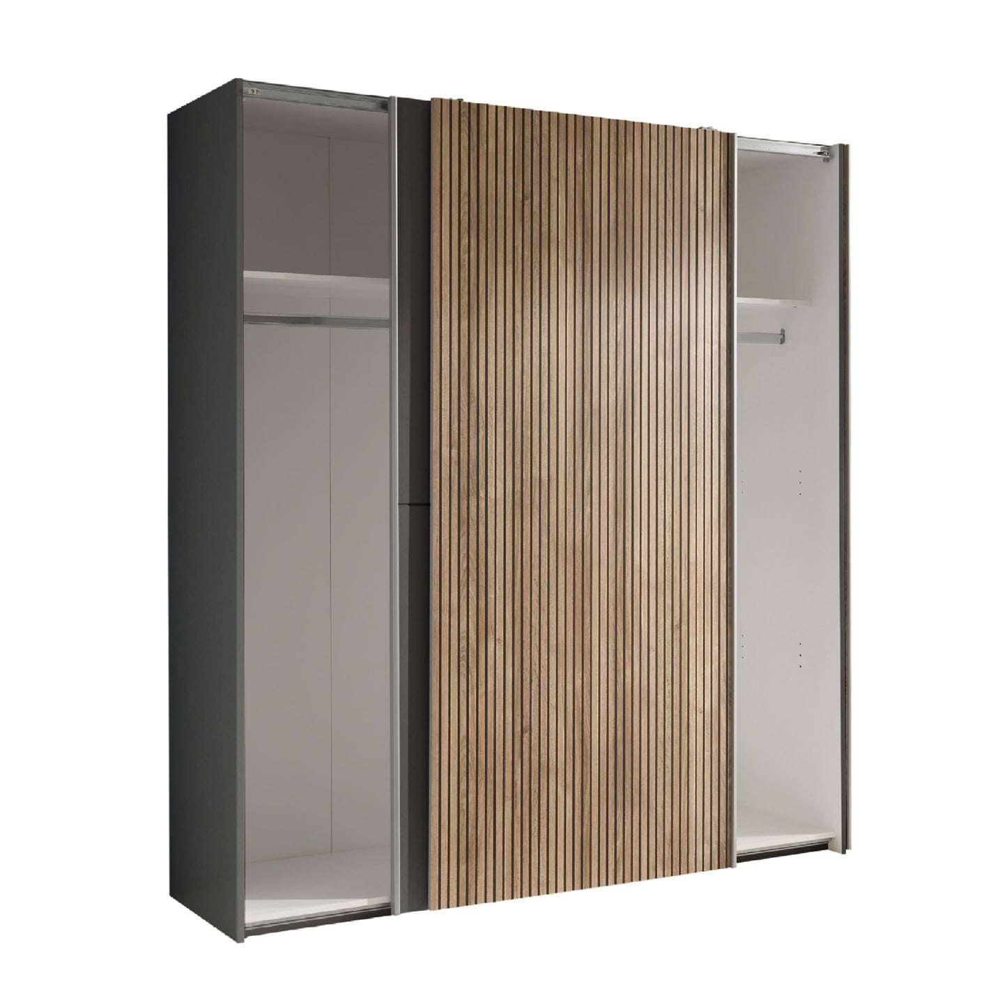 Julian Bowen Berno Sliding 2 Door Wardrobe-Better Bed Company