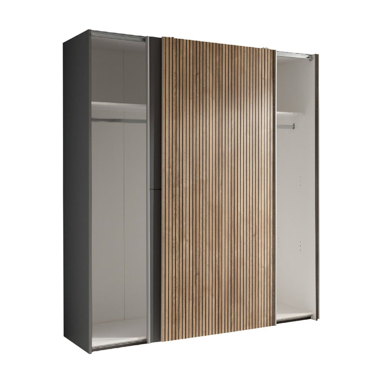 Julian Bowen Berno Sliding 2 Door Wardrobe-Better Bed Company