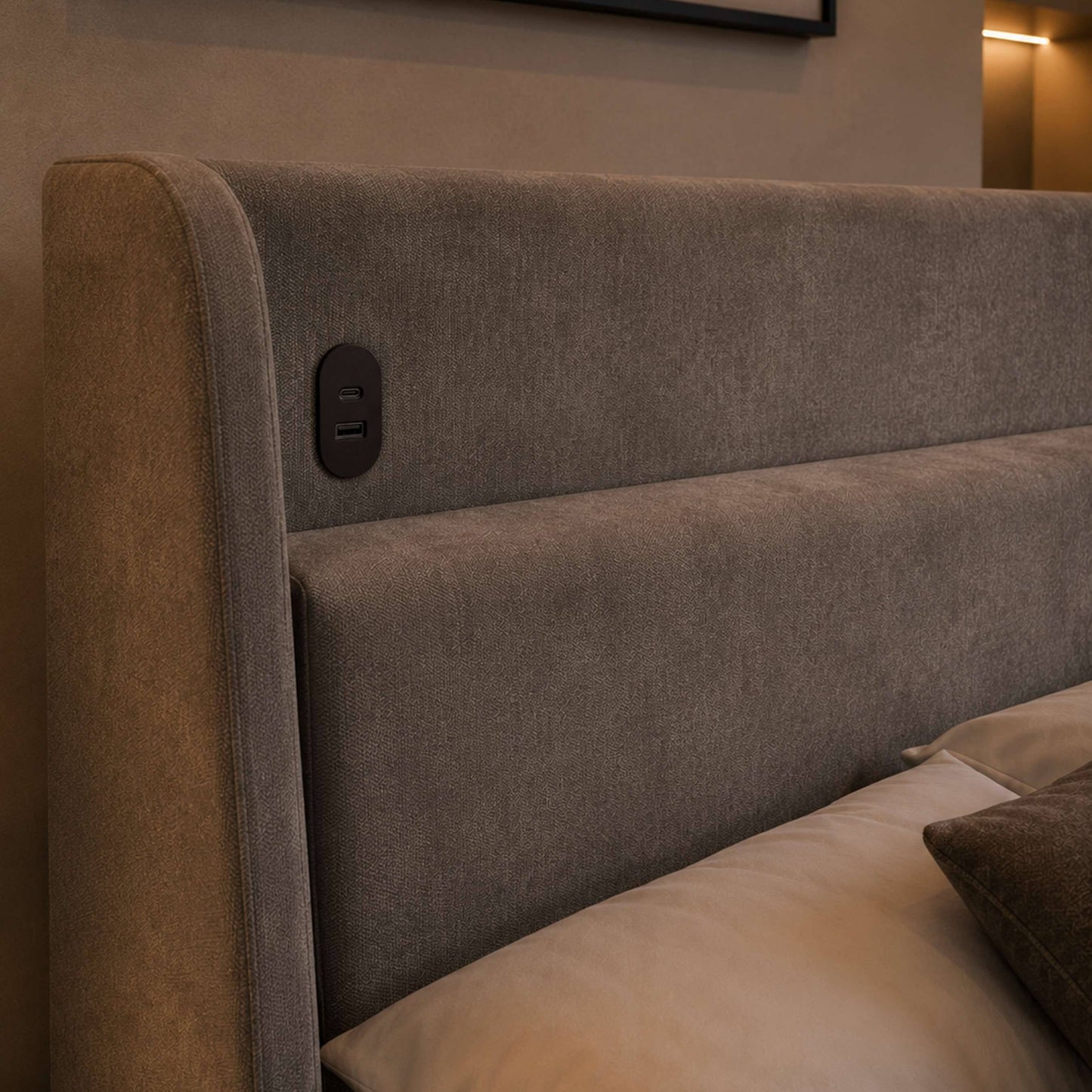 Julian Bowen Blake Ottoman Bed Frame with Storage Headboard and USB Charging-Better Bed Company