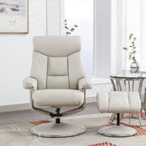 GFA Biarritz Recliner And Foot Stool Mushroom Plush-Better Bed Company