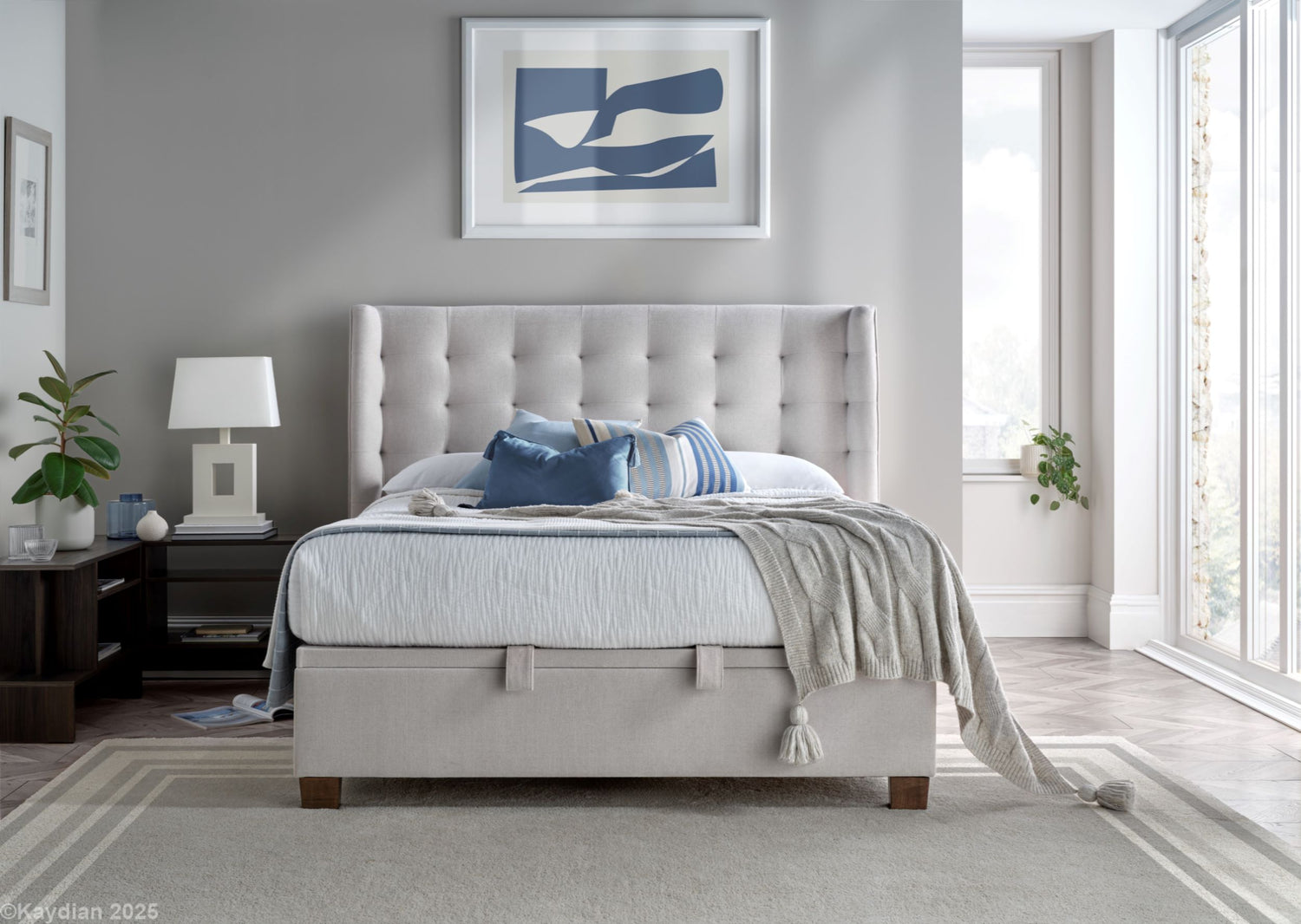 Kaydian Brunstock Maskat Clay Ottoman Bed-Better Bed Company