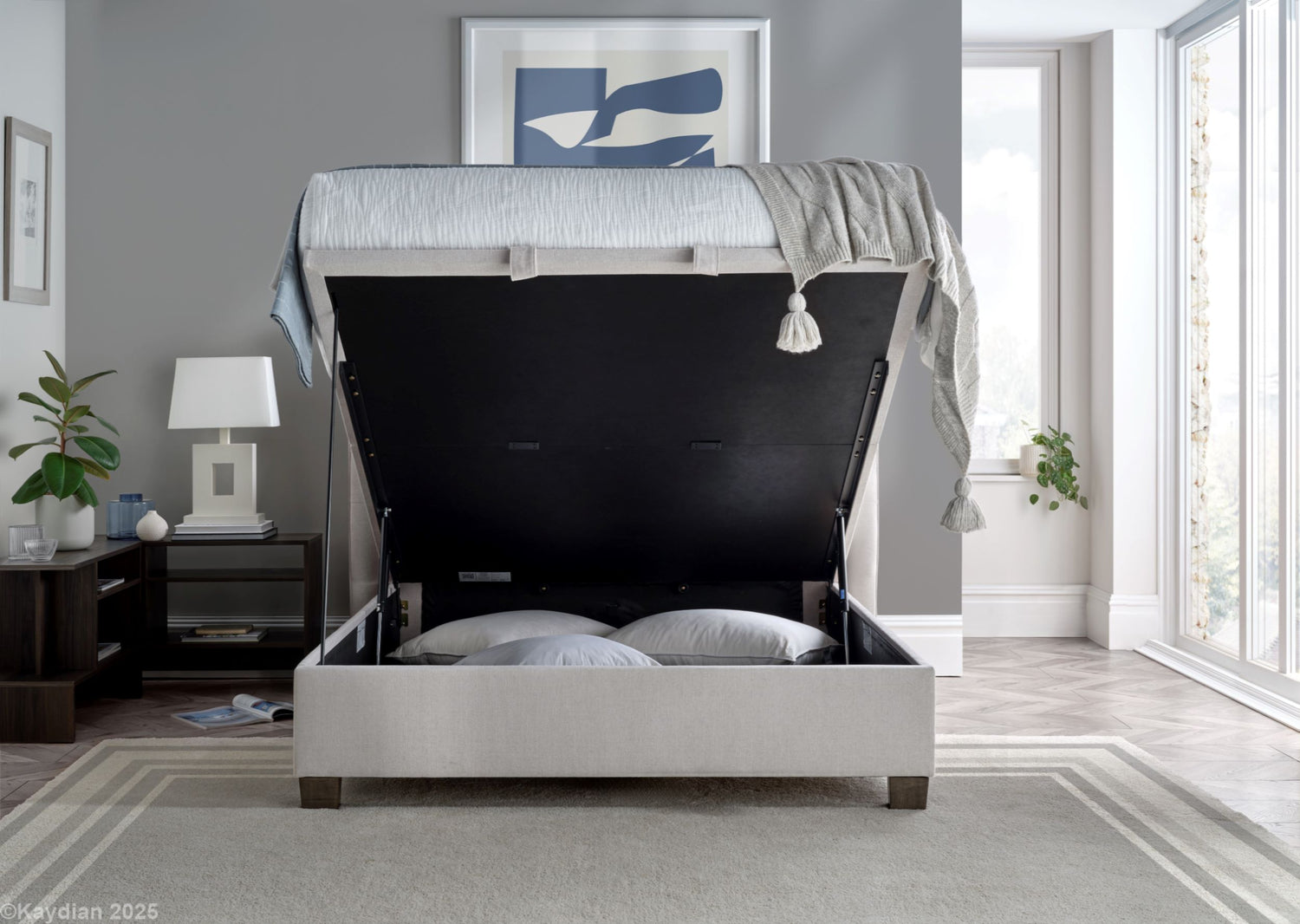 Kaydian Brunstock Maskat Clay Ottoman Bed-Better Bed Company