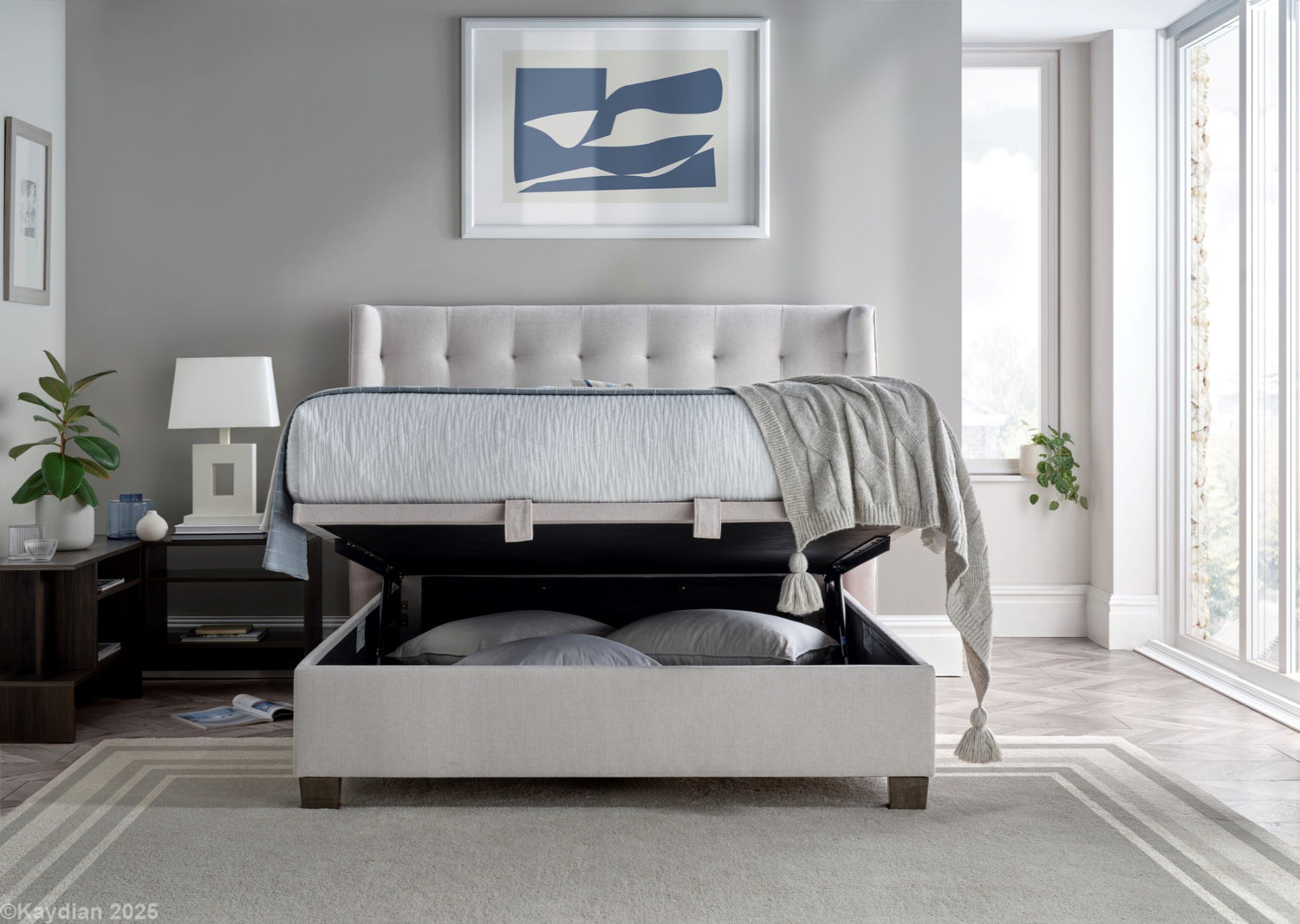 Kaydian Brunstock Maskat Clay Ottoman Bed-Better Bed Company