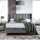 Kaydian Brunton Vogue Grey Ottoman Bed-Better Bed Company