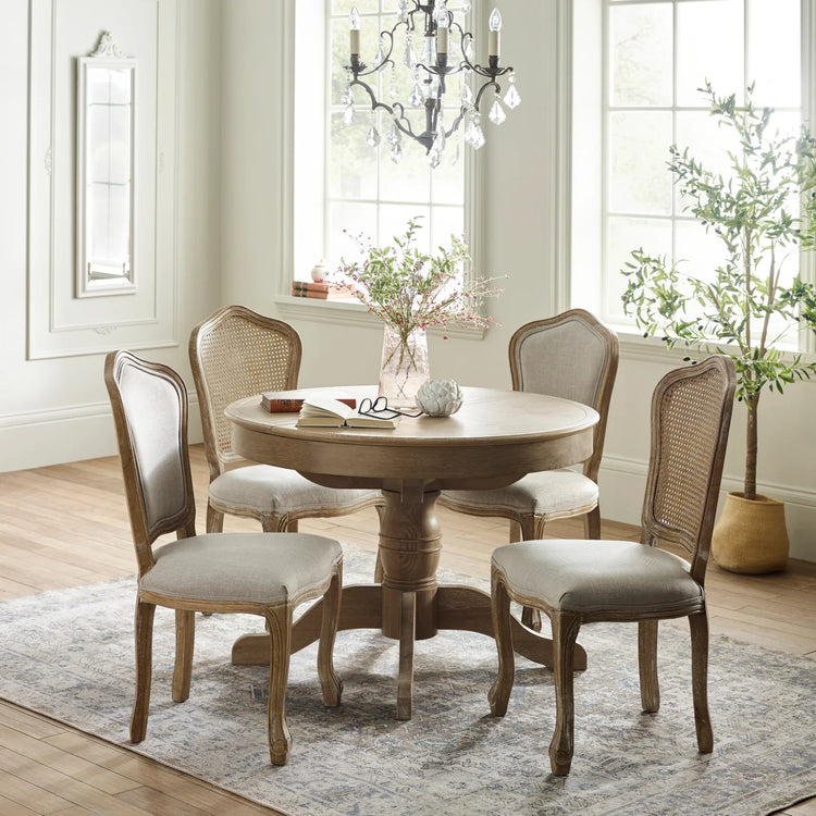 Julian Bowen Camille Round Extending Table With Chairs Set-Better Bed Company