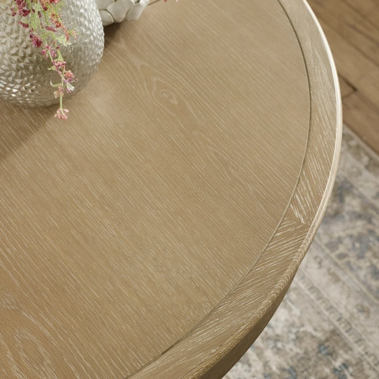 Julian Bowen Camille Round Extending Table Top Side Close Up-Better Bed Company