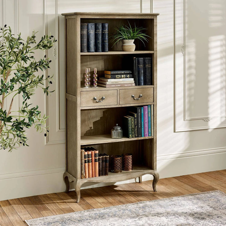 Julian Bowen Camille French Style Tall Bookcase with Drawers-Better Bed Company