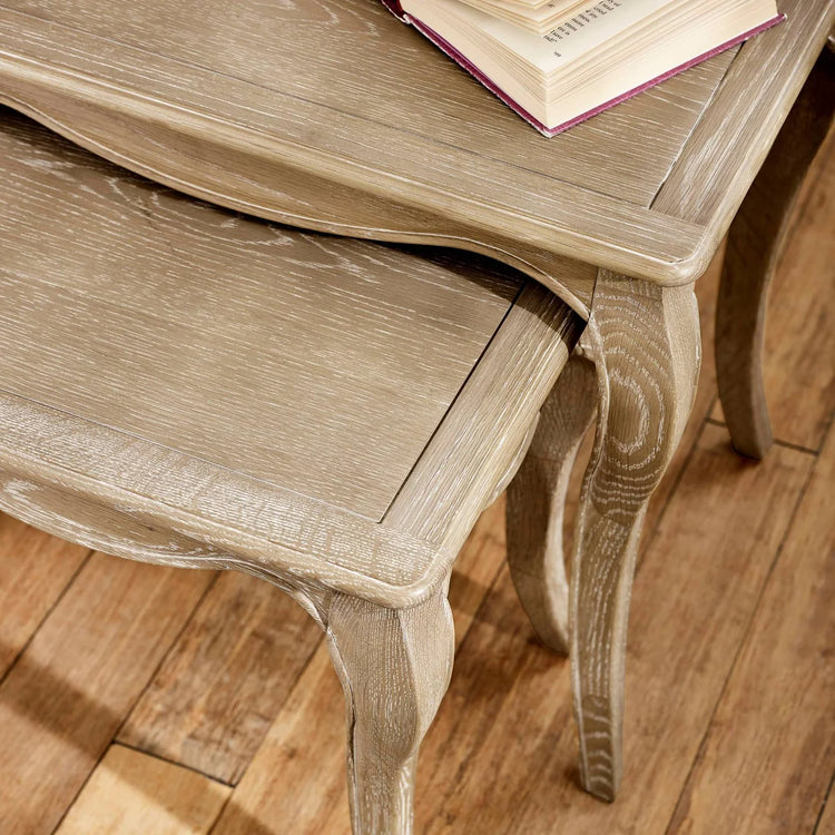 Julian Bowen Camille Nesting Tables Top Detail-Better Bed Company