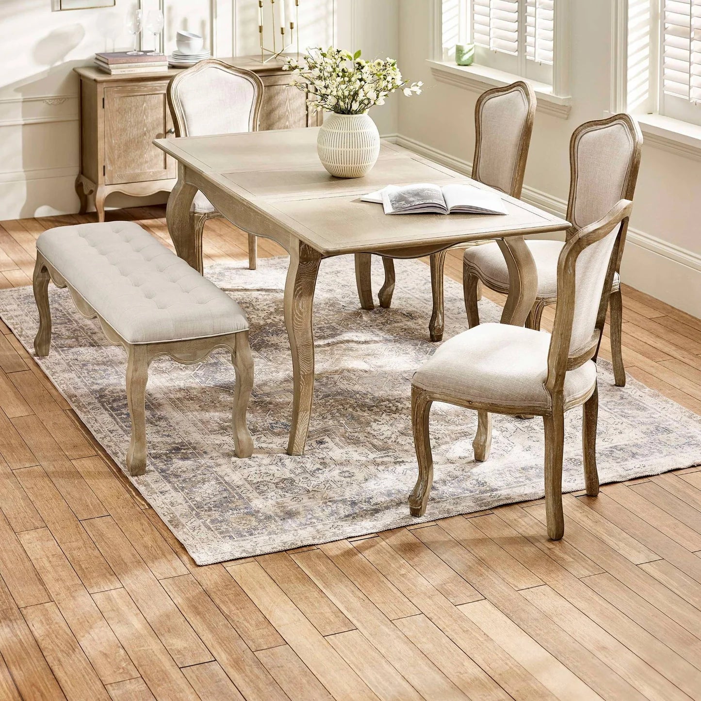Julian Bowen Camille Bench With Dining Set-Better Bed Company