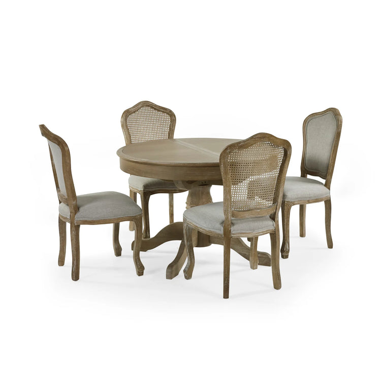 Julian Bowen Camille Rattan Dining Chair Set Of 2 With Table-Better Bed Company