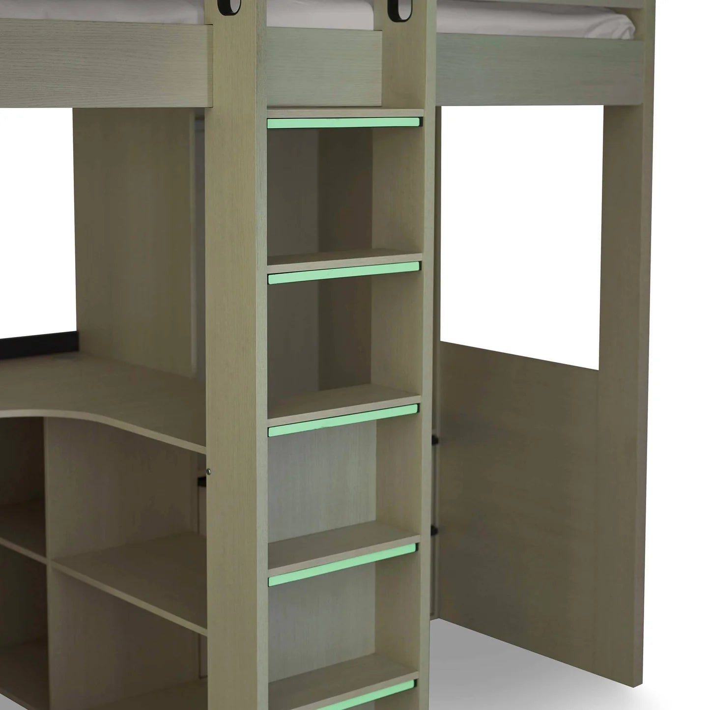 Julian Bowen Celeste Highsleeper With Desk Step Light Strips-Better Bed Company