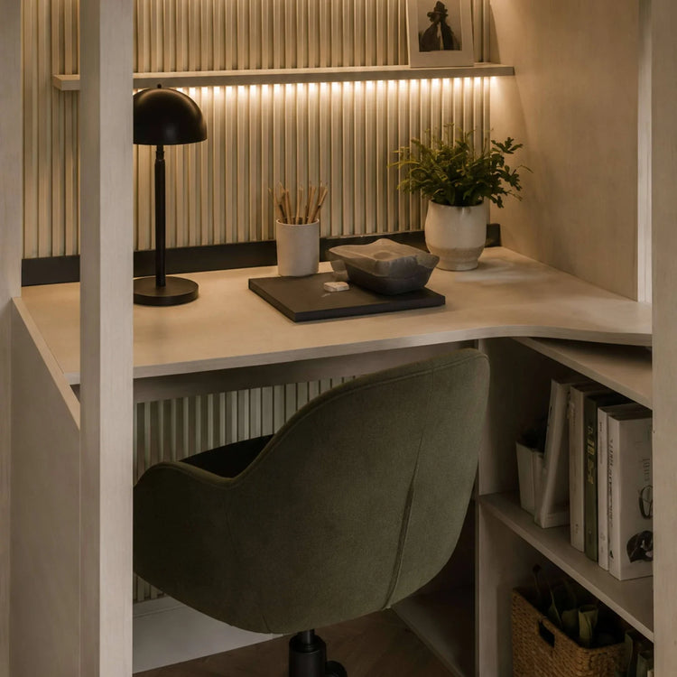 Julian Bowen Celeste Highsleeper With Desk Close Up Of Desk-Better Bed Company