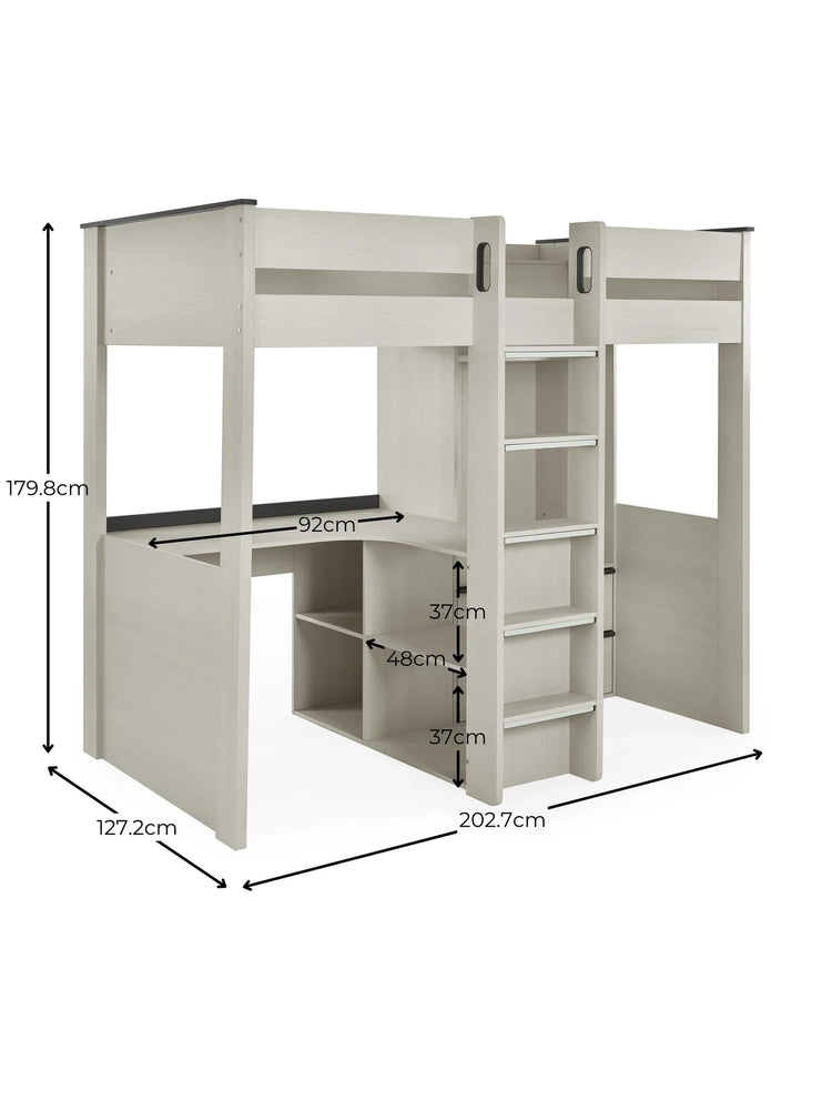 Julian Bowen Celeste Highsleeper With Desk Size-Better Bed Company