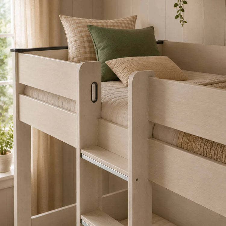 Julian Bowen Celeste Bunk Bed with Drawers Handles and Guard Rail-Better Bed Company