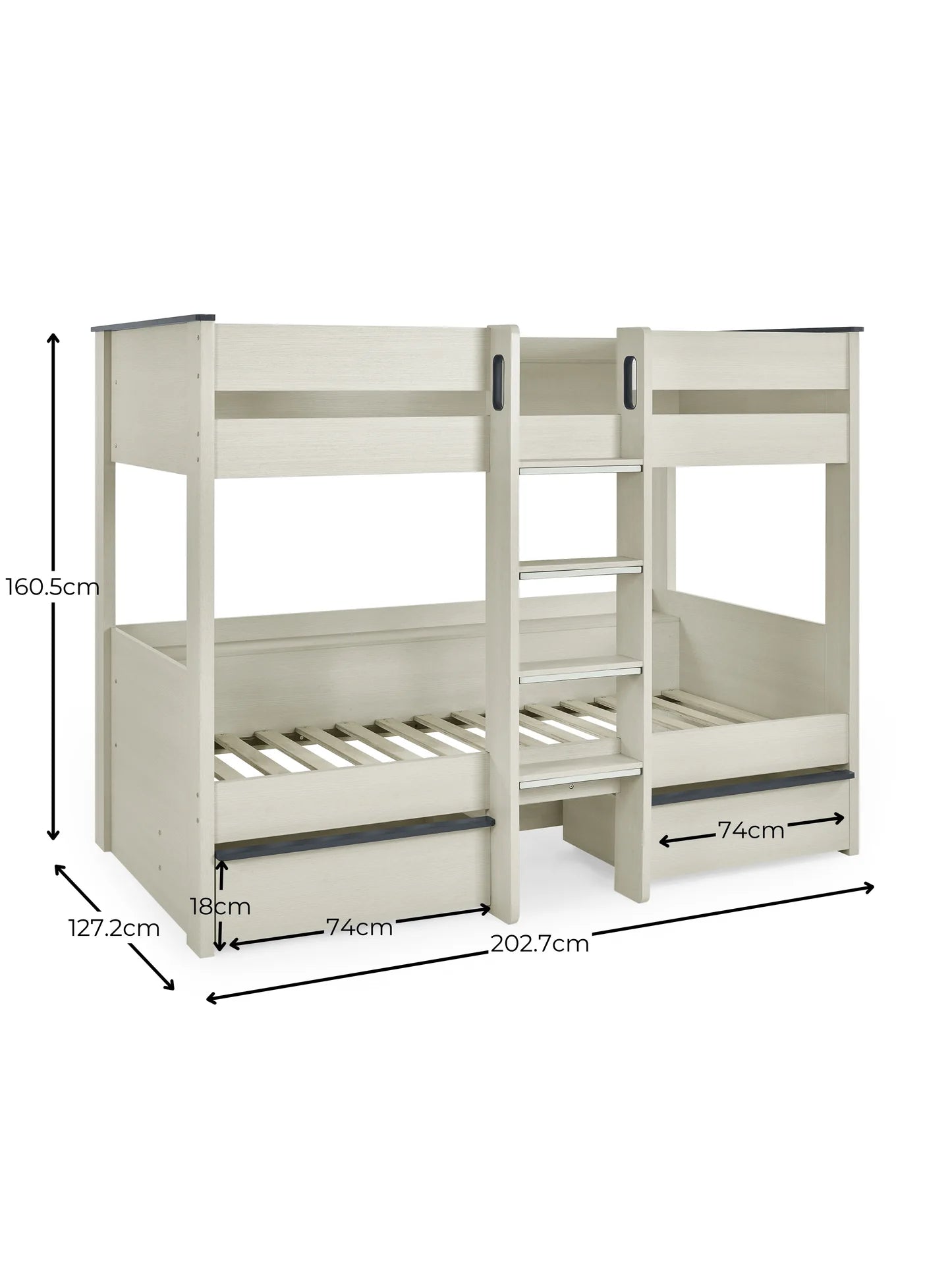 Julian Bowen Celeste Bunk Bed with Drawers Size-Better Bed Company