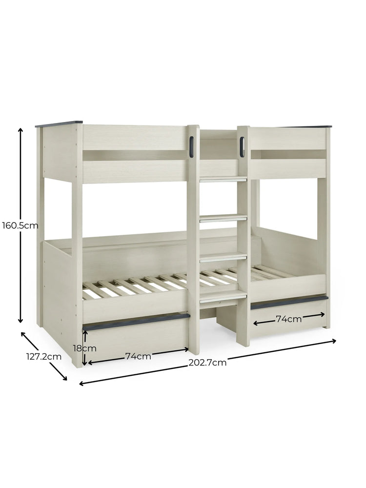 Julian Bowen Celeste Bunk Bed with Drawers Size-Better Bed Company