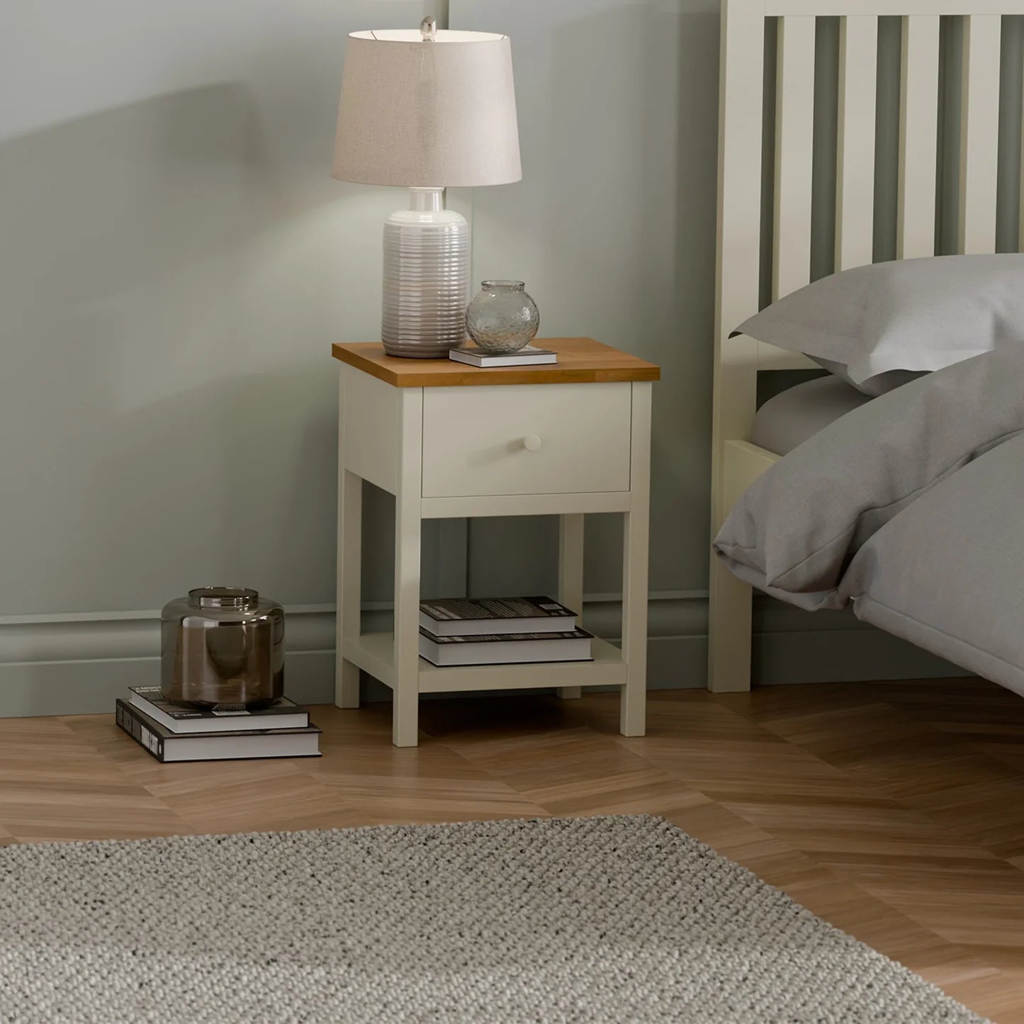 Julian Bowen Coxmoor 1 Drawer Bedside-Better Bed Company